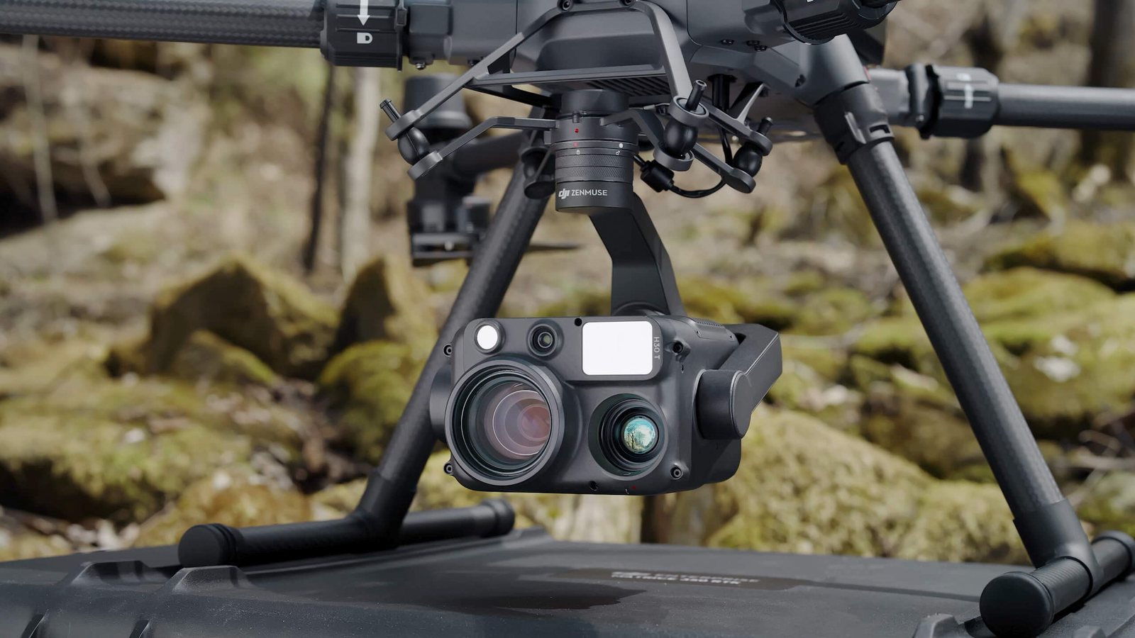 DJI Matrice 400 fitted with a Zenmuse H30T thermal and visual payload during a field inspection.