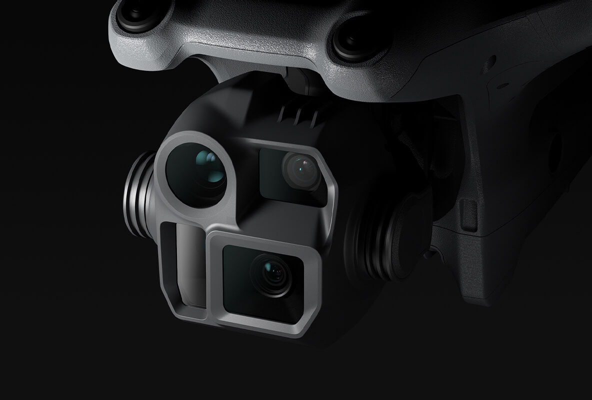 Close-up of the DJI Matrice 4TD camera assembly in official Dock 3 product imagery.