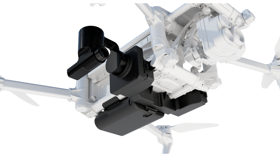 Tundra LASER module mounted on a drone (official Tundra Drone render)