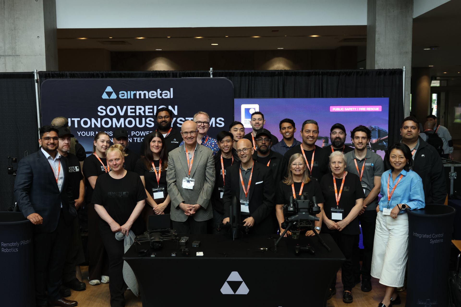 Remote Robotic team at ROAR Conference with the Airmetal Sovereign Autonomous Systems booth