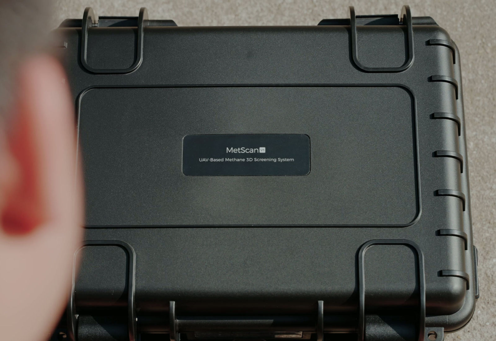 MetScan payload case prepared for UAV methane screening