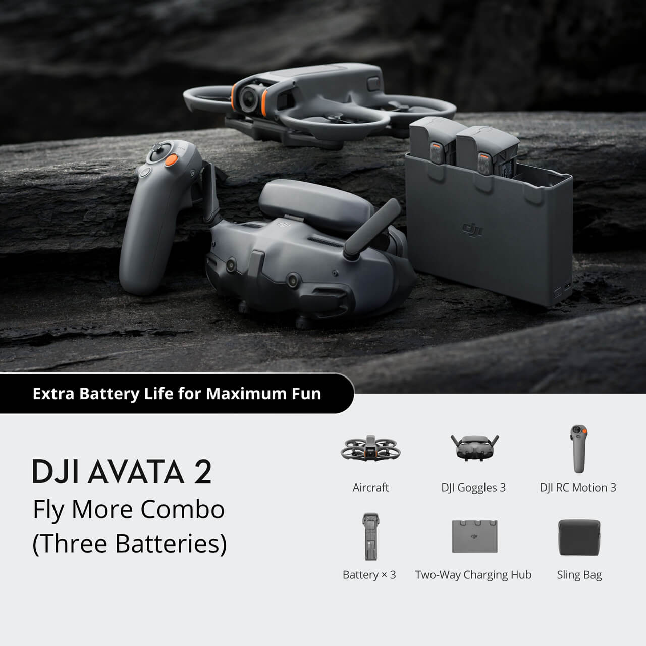 Avata 2 Fly More Combo (Three Battery) - Remote Robotic