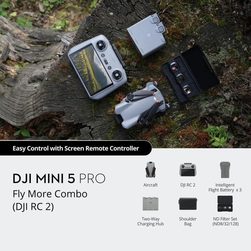 Mini 5 Pro Fly More Combo (DJI RC2） - Remote Robotic