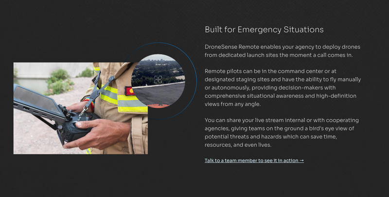 DroneSense DFR Software - Remote Robotic