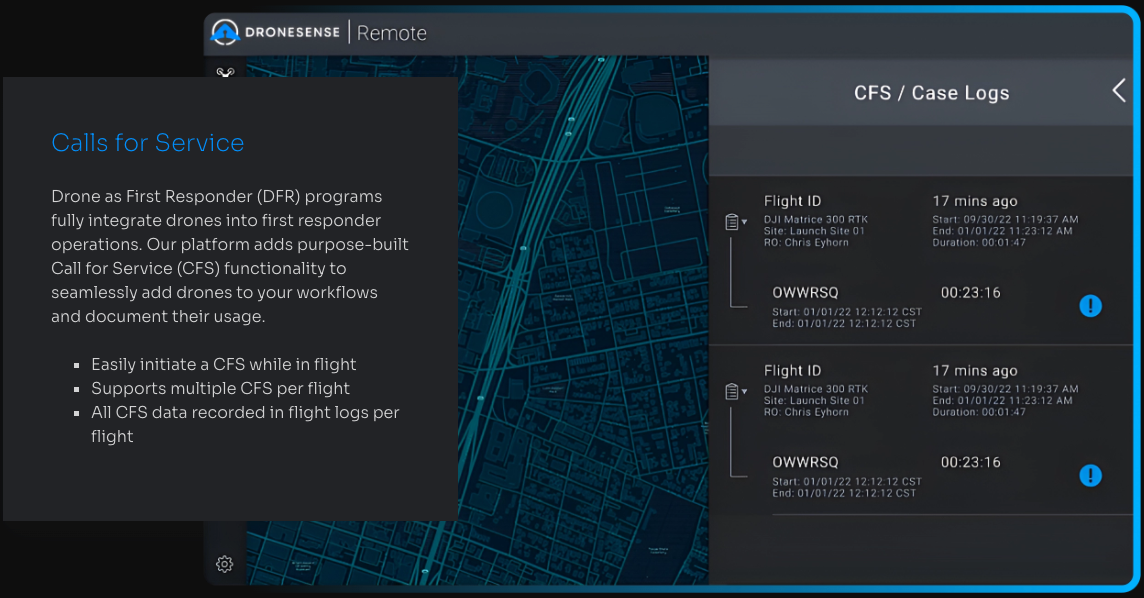 DroneSense DFR Software - Remote Robotic
