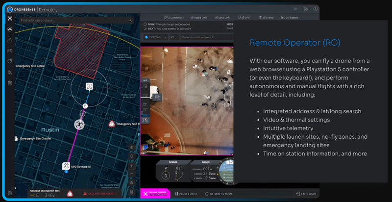 DroneSense DFR Software - Remote Robotic