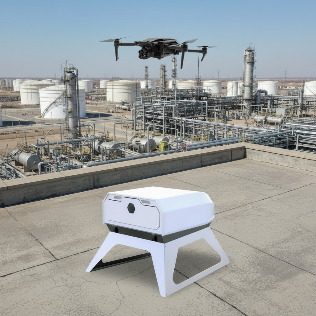 Automated  Dock drone system for solar farm and energy infrastructure inspection